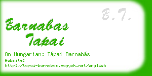 barnabas tapai business card