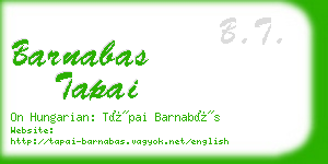 barnabas tapai business card